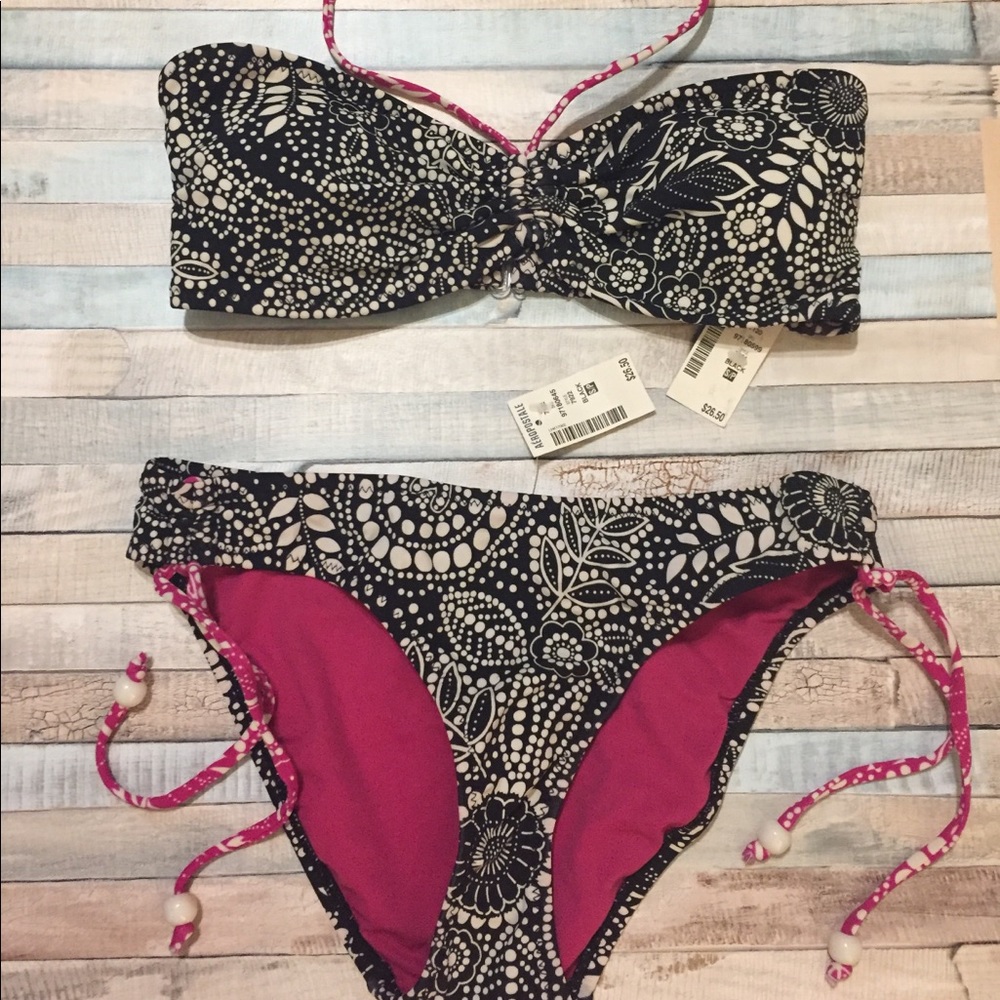NWT Aeropostale Tribal Paisley Bandeau Bikini